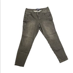Gray Jeweled Jeans